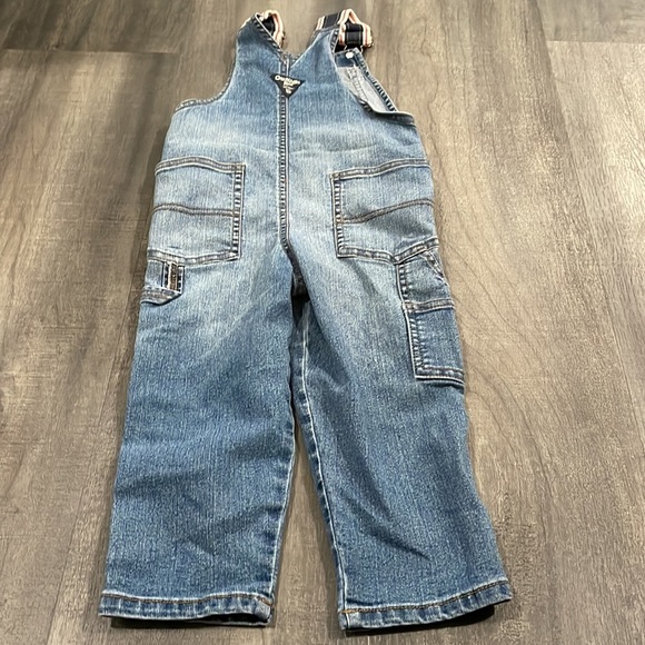 Osh Kosh Denim Overalls Size 3t Navy woven straps - Picture 4 of 6